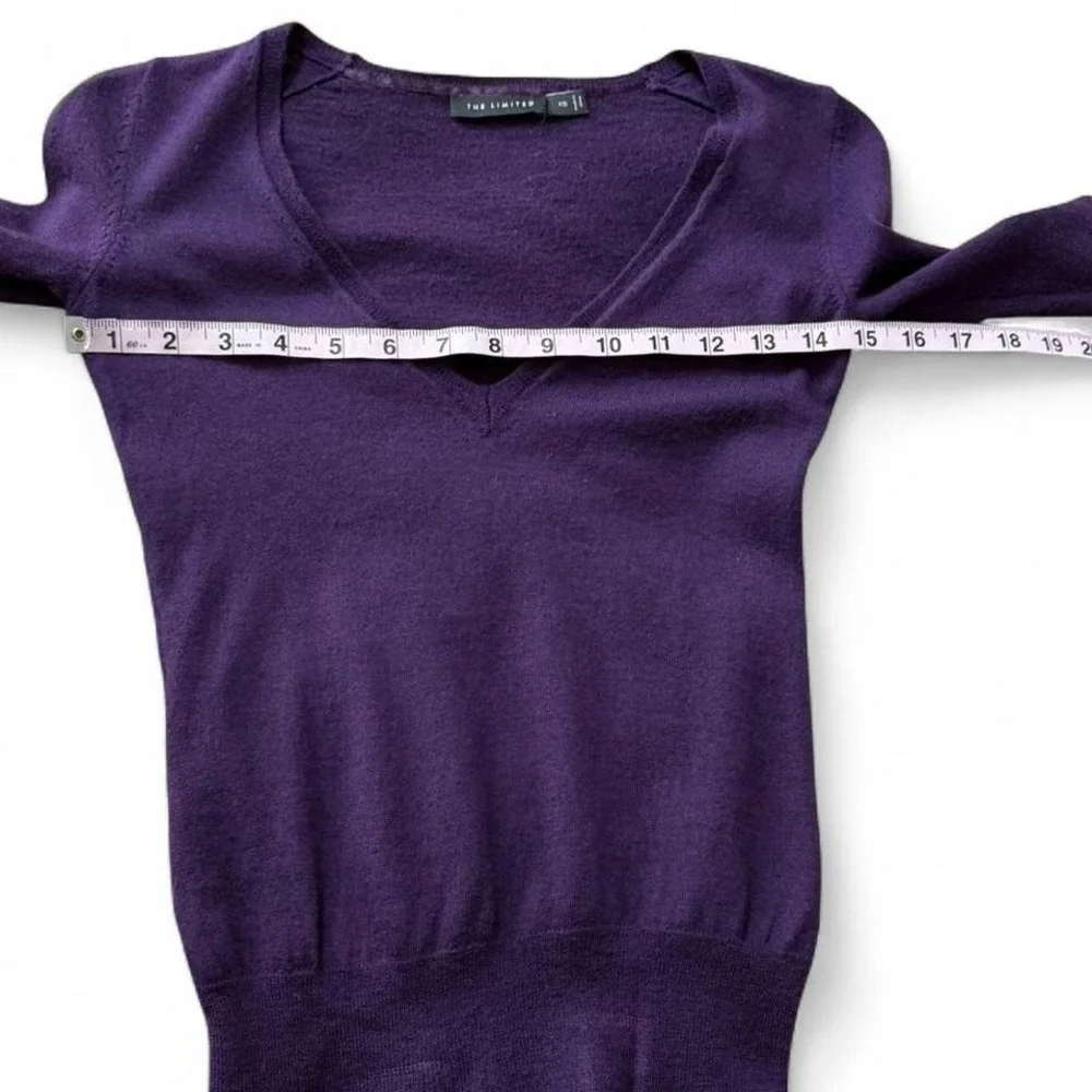 Vintage The Limited Purple‎ Merino Wool Sweater